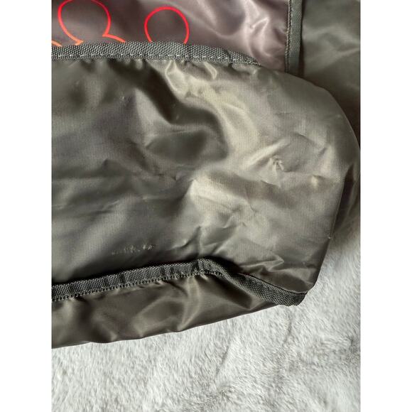 Disney Mickey Mouse Rainbow Print Tote Bag Gray Nylon Zip Travel Shoulder Bag - Picture 9 of 11